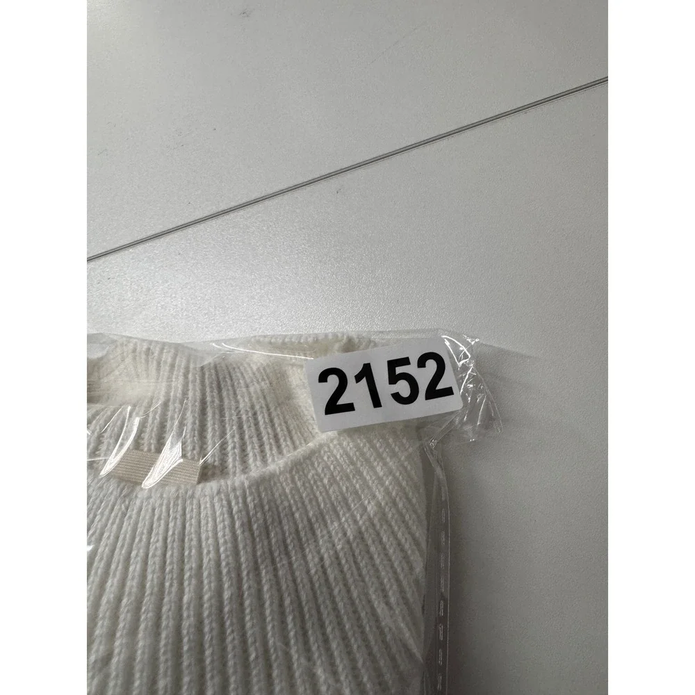 Crewcuts Striped Mockneck Sweater Kids XL 12-14 White Navy Blue Preppy Classic